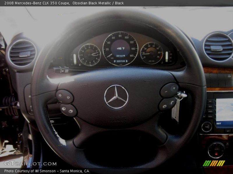 Obsidian Black Metallic / Black 2008 Mercedes-Benz CLK 350 Coupe