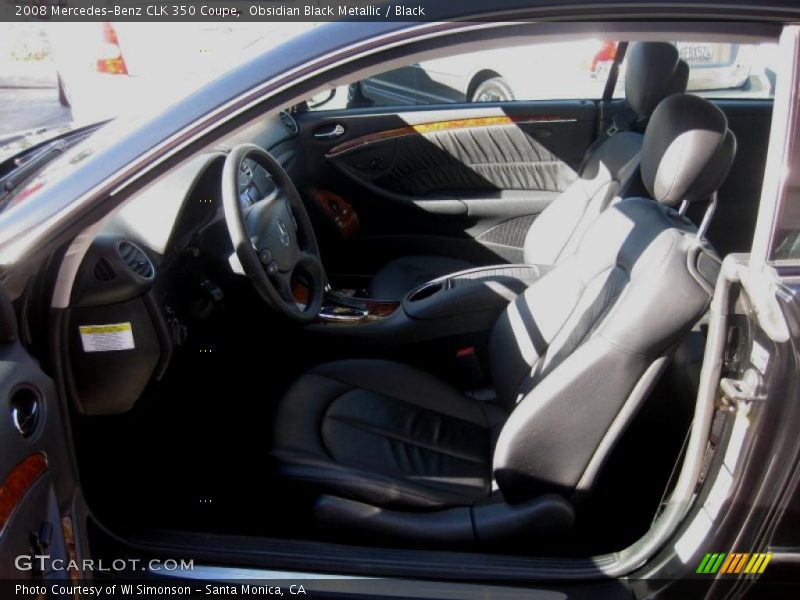 Obsidian Black Metallic / Black 2008 Mercedes-Benz CLK 350 Coupe
