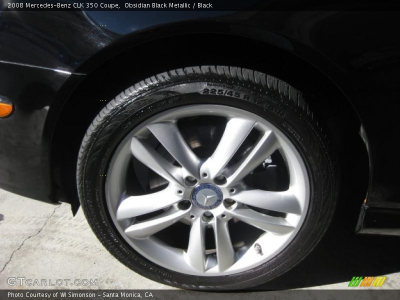 Obsidian Black Metallic / Black 2008 Mercedes-Benz CLK 350 Coupe