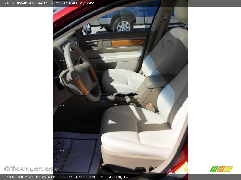 Vivid Red Metallic / Sand 2009 Lincoln MKZ Sedan