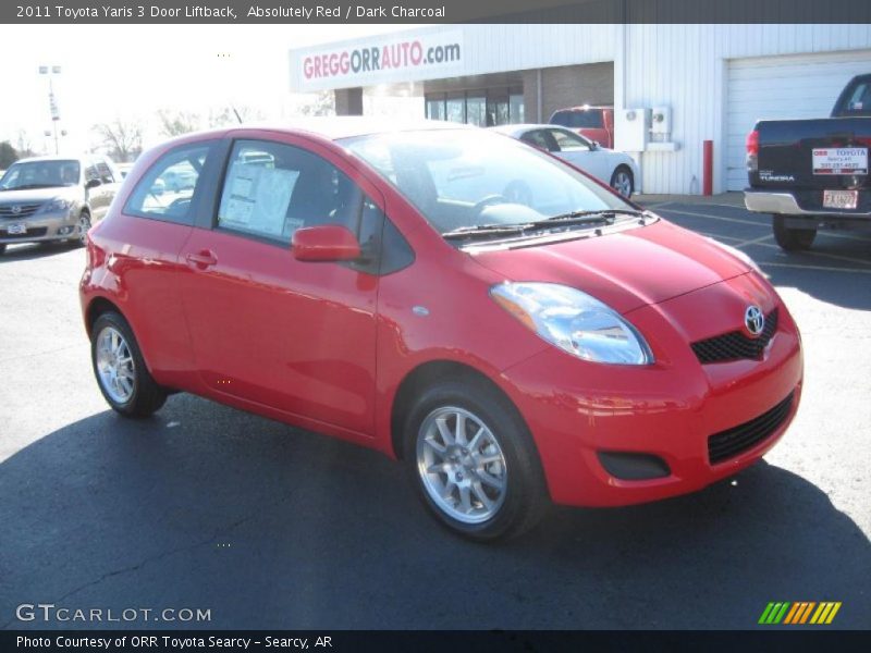 Absolutely Red / Dark Charcoal 2011 Toyota Yaris 3 Door Liftback