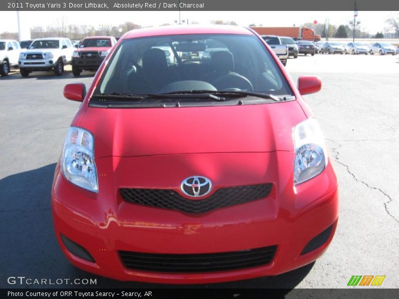 Absolutely Red / Dark Charcoal 2011 Toyota Yaris 3 Door Liftback