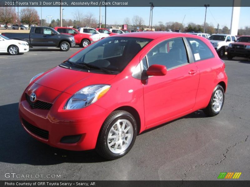 Absolutely Red / Dark Charcoal 2011 Toyota Yaris 3 Door Liftback