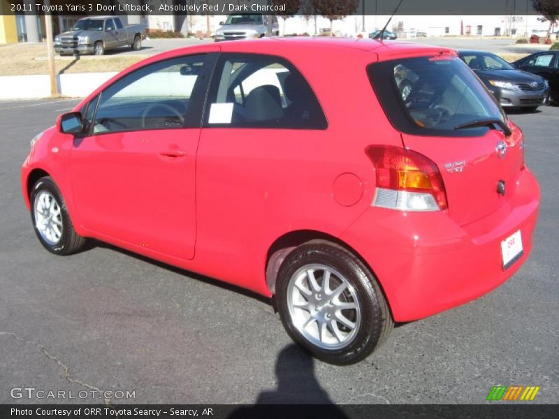 Absolutely Red / Dark Charcoal 2011 Toyota Yaris 3 Door Liftback