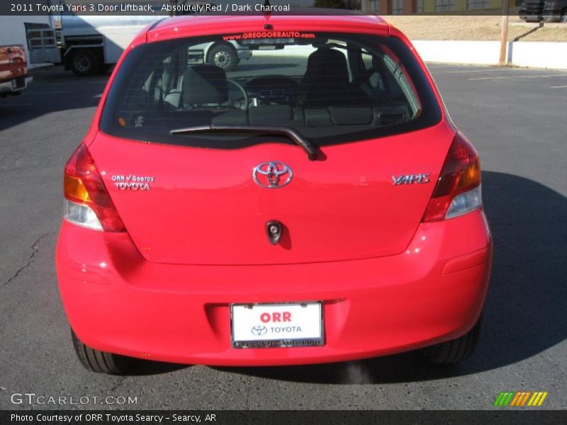 Absolutely Red / Dark Charcoal 2011 Toyota Yaris 3 Door Liftback