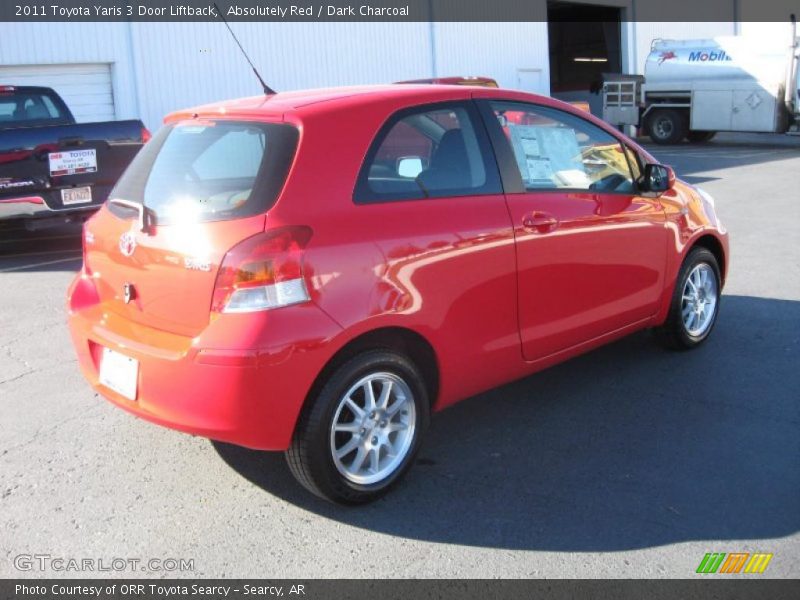 Absolutely Red / Dark Charcoal 2011 Toyota Yaris 3 Door Liftback