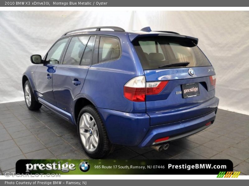 Montego Blue Metallic / Oyster 2010 BMW X3 xDrive30i