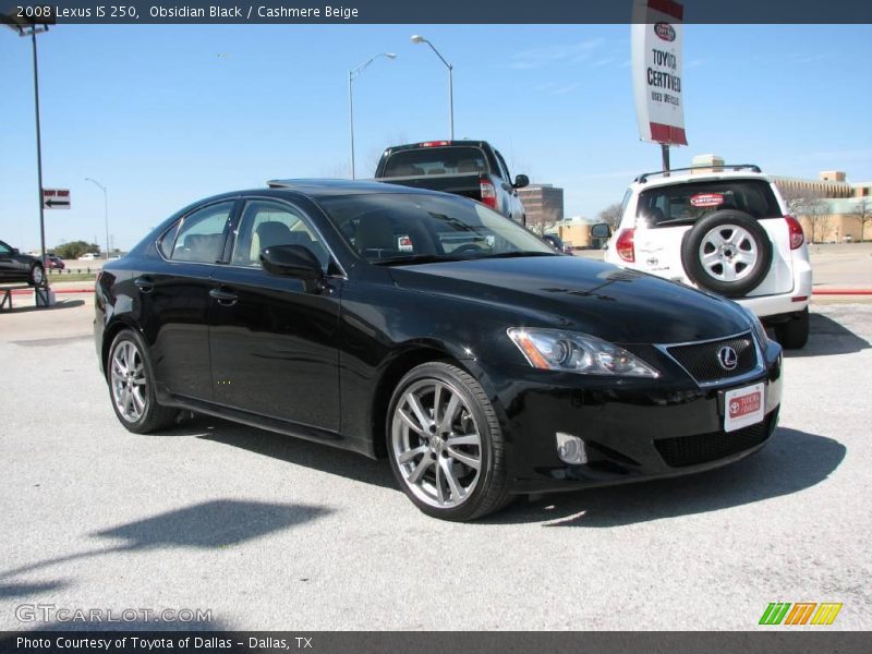 Obsidian Black / Cashmere Beige 2008 Lexus IS 250