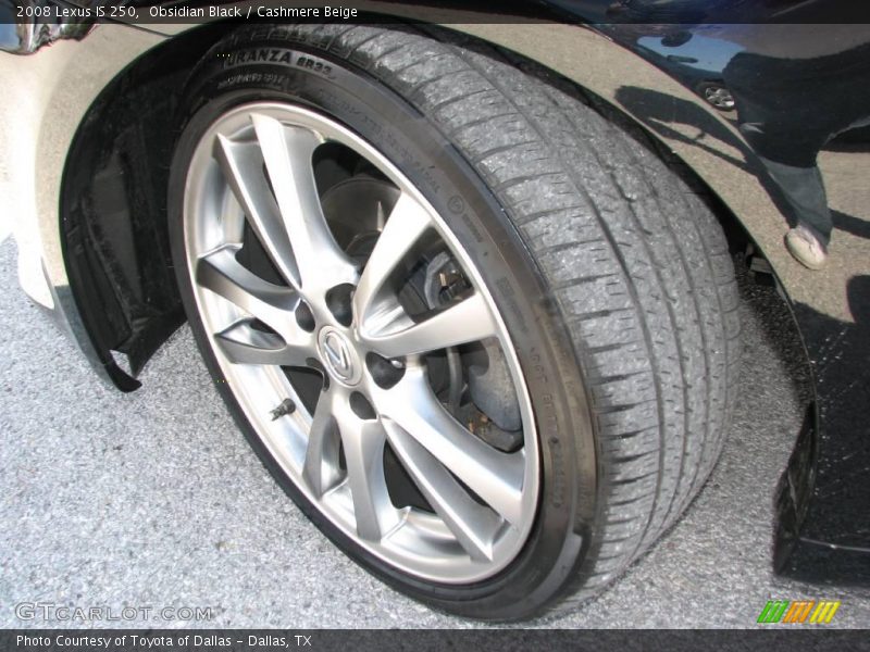 Obsidian Black / Cashmere Beige 2008 Lexus IS 250