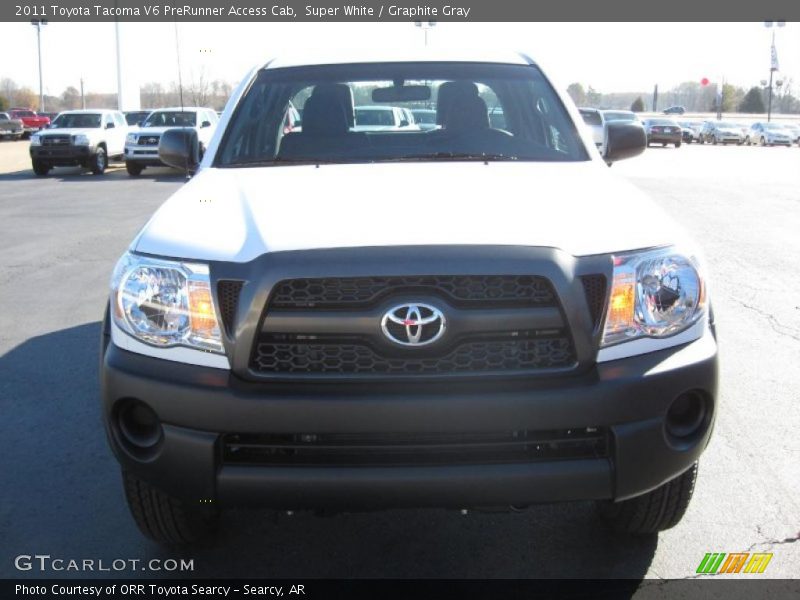 Super White / Graphite Gray 2011 Toyota Tacoma V6 PreRunner Access Cab