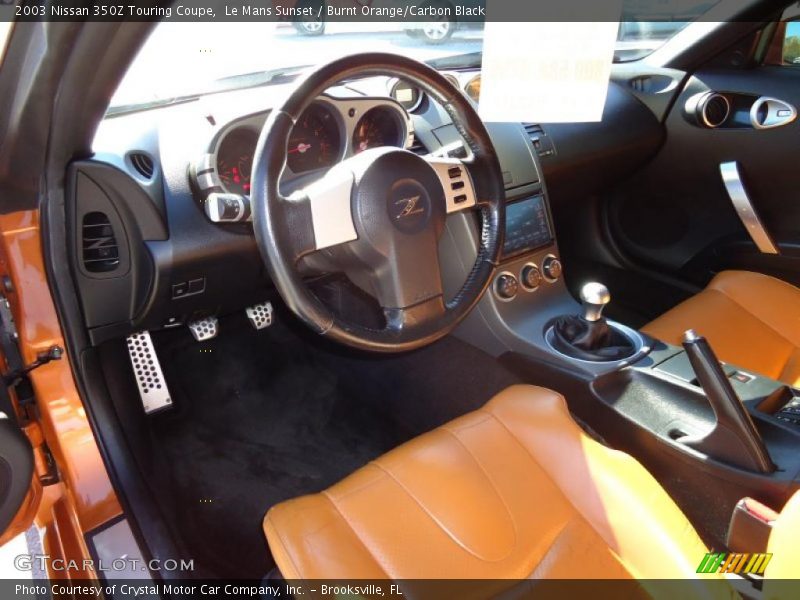  2003 350Z Touring Coupe Burnt Orange/Carbon Black Interior
