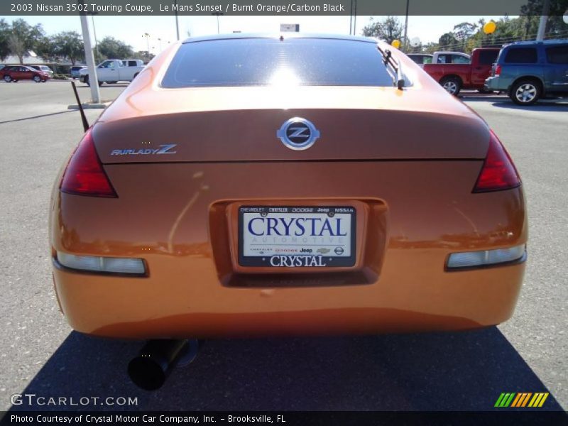 Le Mans Sunset / Burnt Orange/Carbon Black 2003 Nissan 350Z Touring Coupe