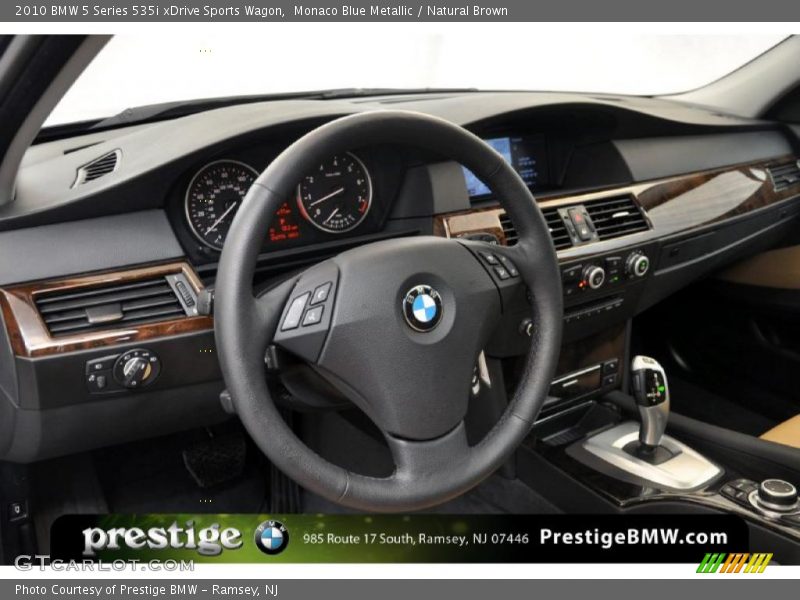 Monaco Blue Metallic / Natural Brown 2010 BMW 5 Series 535i xDrive Sports Wagon