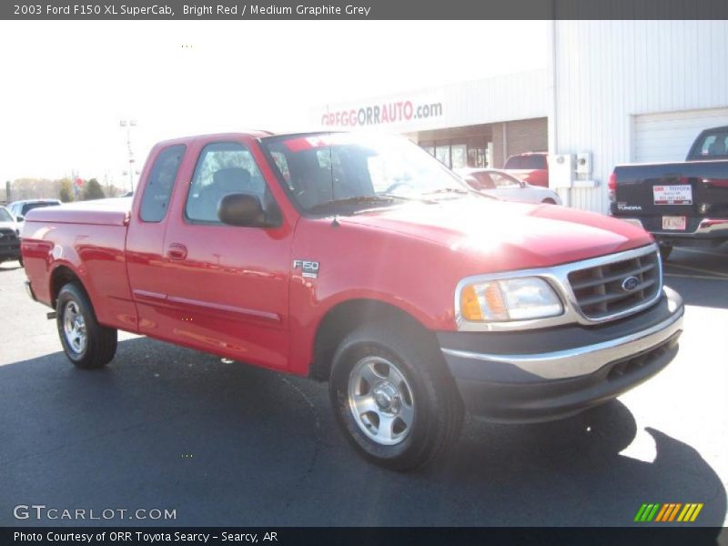 Bright Red / Medium Graphite Grey 2003 Ford F150 XL SuperCab