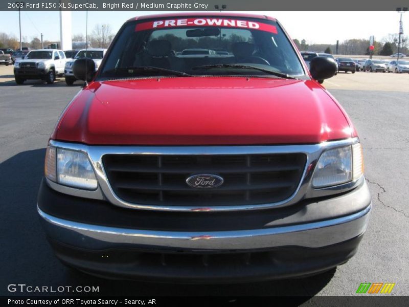Bright Red / Medium Graphite Grey 2003 Ford F150 XL SuperCab