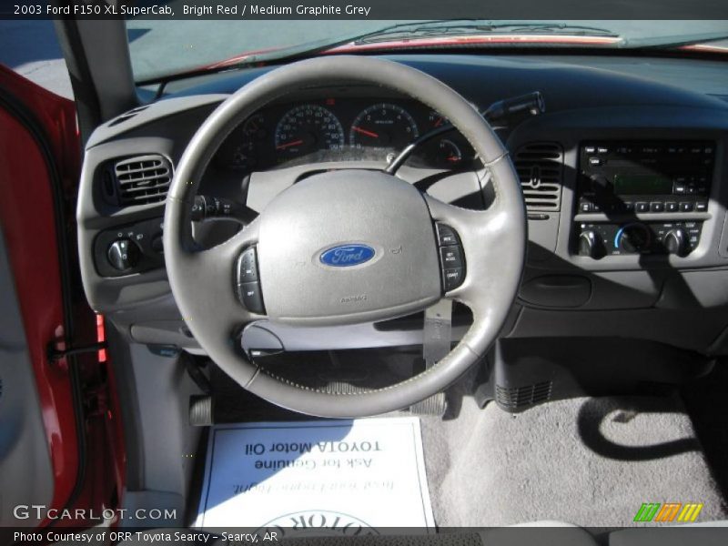 Bright Red / Medium Graphite Grey 2003 Ford F150 XL SuperCab