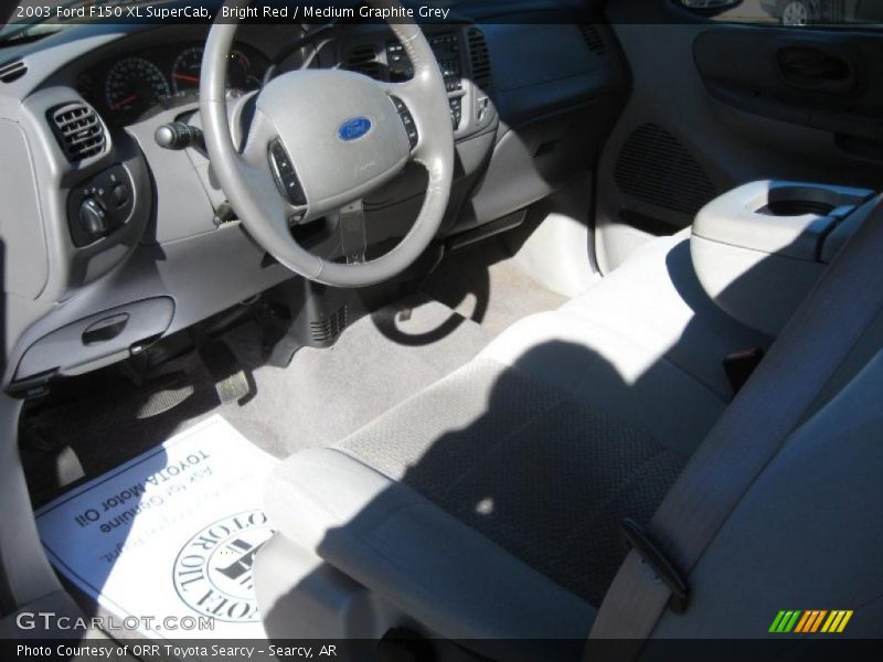 Bright Red / Medium Graphite Grey 2003 Ford F150 XL SuperCab
