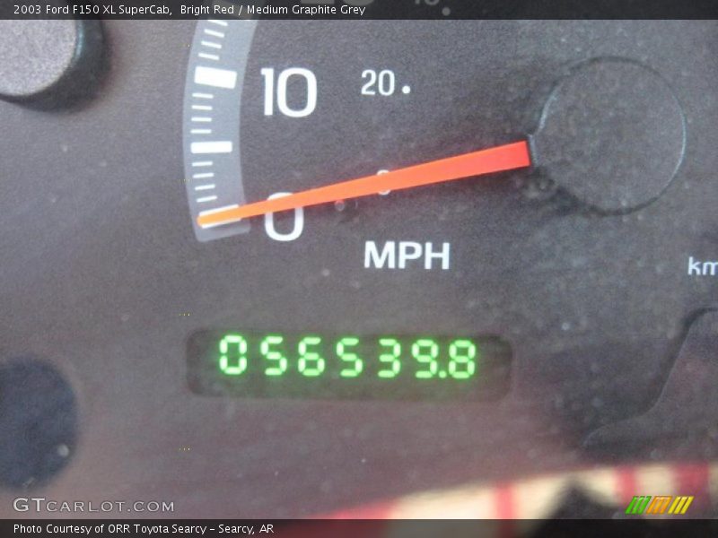 Bright Red / Medium Graphite Grey 2003 Ford F150 XL SuperCab