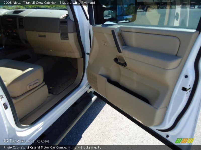 Blizzard White / Almond 2008 Nissan Titan LE Crew Cab 4x4
