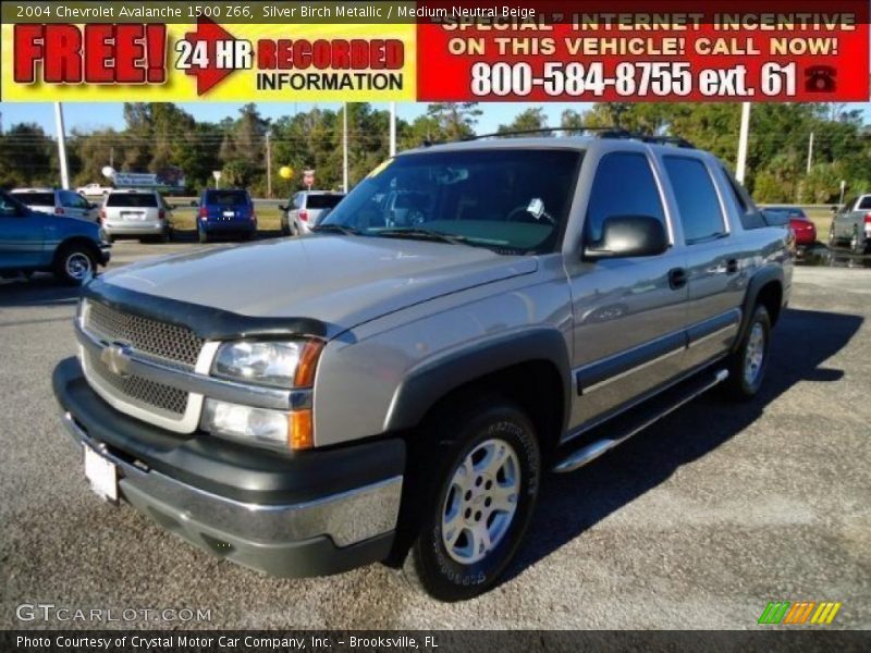 Silver Birch Metallic / Medium Neutral Beige 2004 Chevrolet Avalanche 1500 Z66