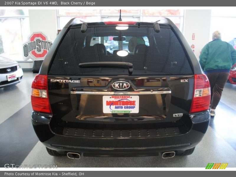 Black Cherry / Beige 2007 Kia Sportage EX V6 4WD