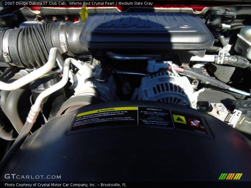 Inferno Red Crystal Pearl / Medium Slate Gray 2007 Dodge Dakota ST Club Cab