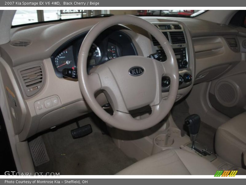 Black Cherry / Beige 2007 Kia Sportage EX V6 4WD