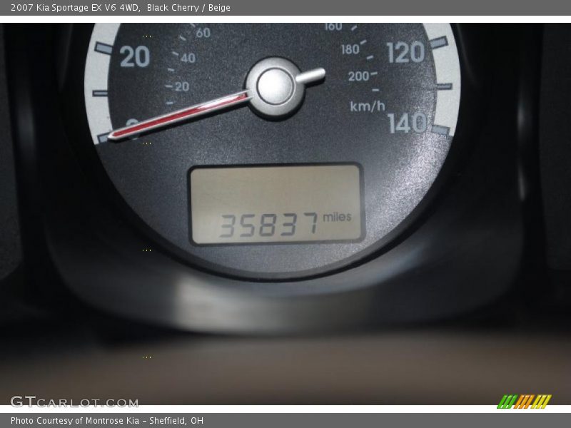 Black Cherry / Beige 2007 Kia Sportage EX V6 4WD