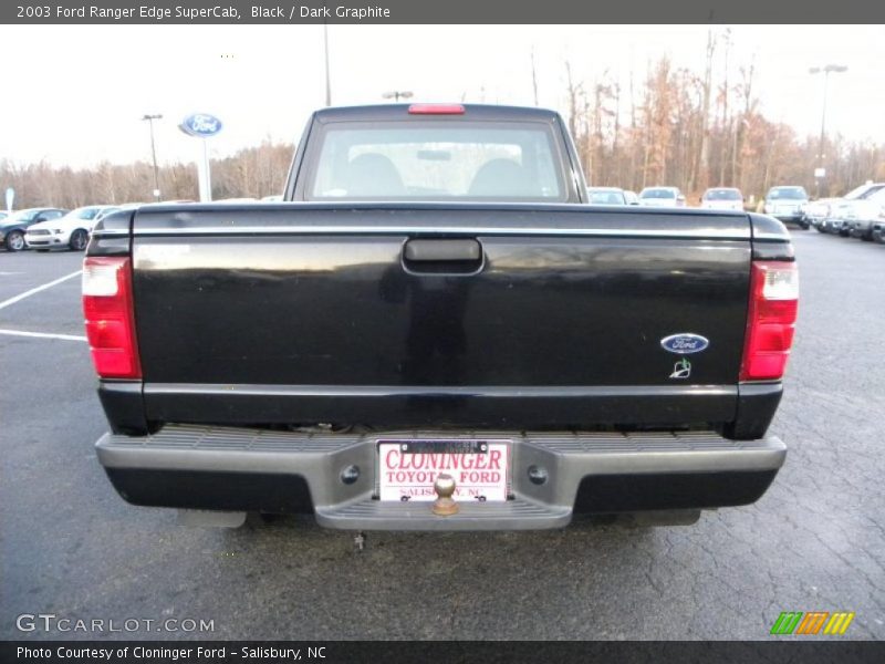 Black / Dark Graphite 2003 Ford Ranger Edge SuperCab