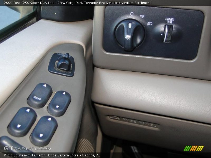 Dark Toreador Red Metallic / Medium Parchment 2000 Ford F250 Super Duty Lariat Crew Cab