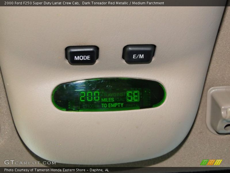 Dark Toreador Red Metallic / Medium Parchment 2000 Ford F250 Super Duty Lariat Crew Cab