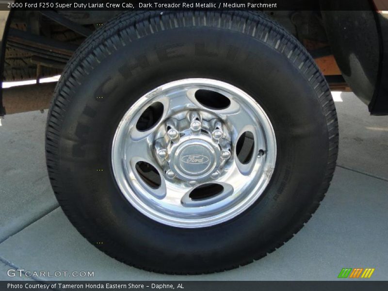 Dark Toreador Red Metallic / Medium Parchment 2000 Ford F250 Super Duty Lariat Crew Cab