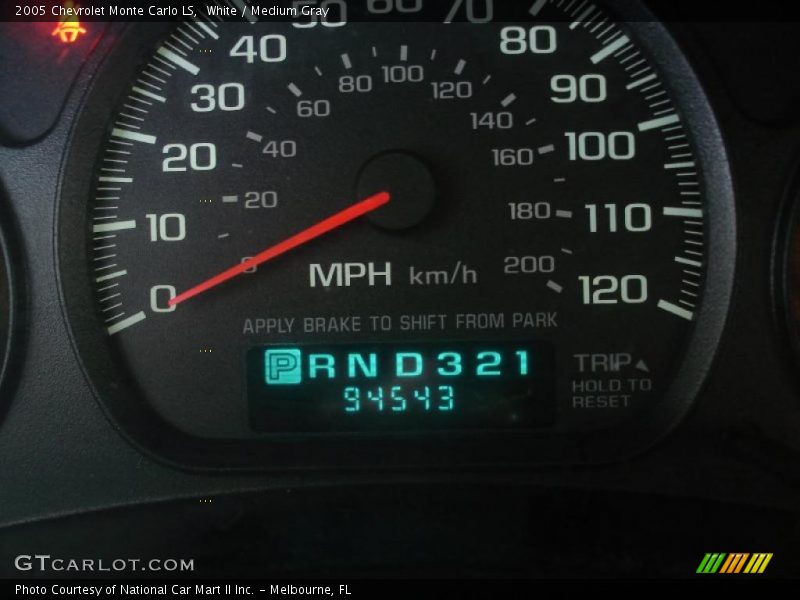 White / Medium Gray 2005 Chevrolet Monte Carlo LS
