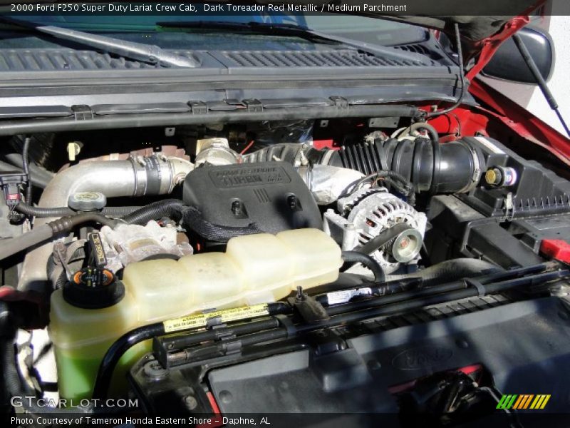 Dark Toreador Red Metallic / Medium Parchment 2000 Ford F250 Super Duty Lariat Crew Cab