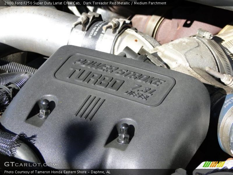 Dark Toreador Red Metallic / Medium Parchment 2000 Ford F250 Super Duty Lariat Crew Cab