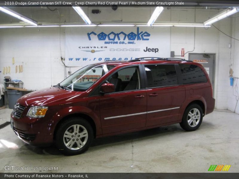 Deep Cherry Red Crystal Pearl / Medium Slate Gray/Light Shale 2010 Dodge Grand Caravan SXT Crew