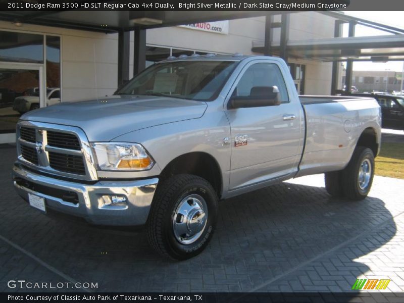 Front 3/4 View of 2011 Ram 3500 HD SLT Regular Cab 4x4 Dually