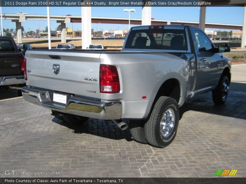 Bright Silver Metallic / Dark Slate Gray/Medium Graystone 2011 Dodge Ram 3500 HD SLT Regular Cab 4x4 Dually