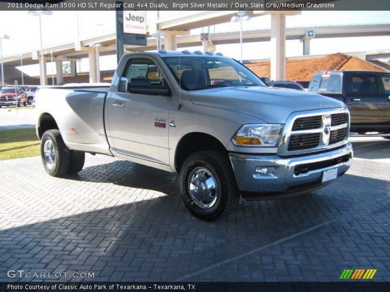 Bright Silver Metallic / Dark Slate Gray/Medium Graystone 2011 Dodge Ram 3500 HD SLT Regular Cab 4x4 Dually