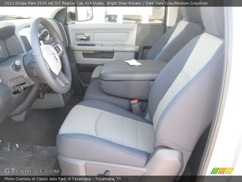 Bright Silver Metallic / Dark Slate Gray/Medium Graystone 2011 Dodge Ram 3500 HD SLT Regular Cab 4x4 Dually