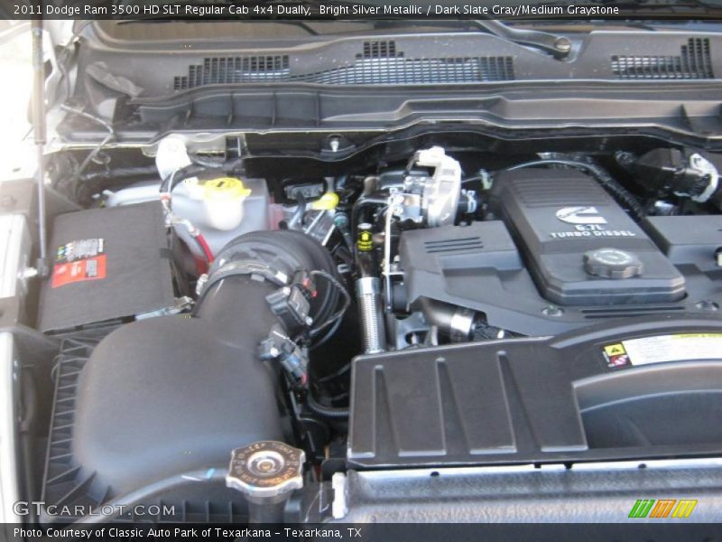 2011 Ram 3500 HD SLT Regular Cab 4x4 Dually Engine - 6.7 Liter OHV 24-Valve Cummins Turbo-Diesel Inline 6 Cylinder