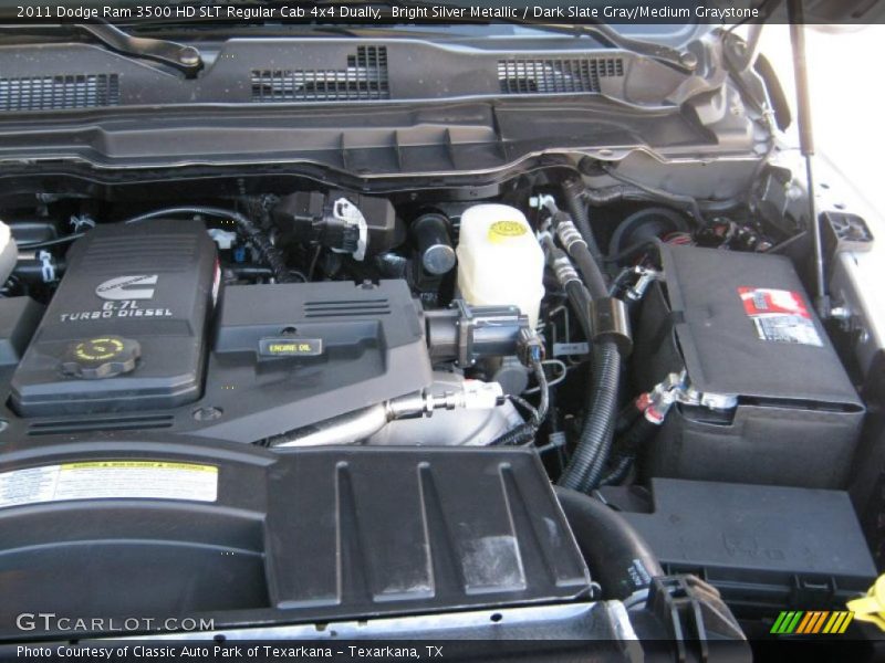  2011 Ram 3500 HD SLT Regular Cab 4x4 Dually Engine - 6.7 Liter OHV 24-Valve Cummins Turbo-Diesel Inline 6 Cylinder