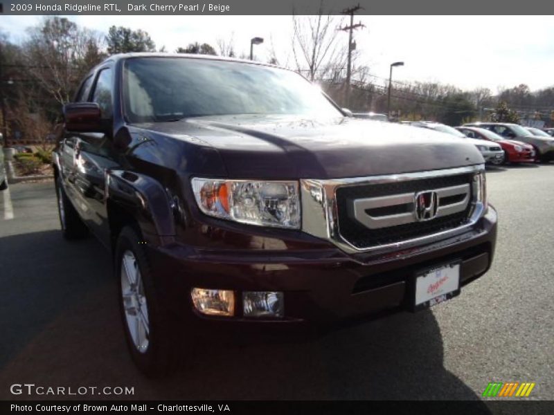 Dark Cherry Pearl / Beige 2009 Honda Ridgeline RTL