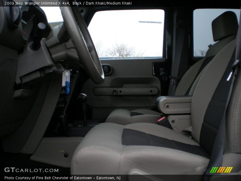 Black / Dark Khaki/Medium Khaki 2009 Jeep Wrangler Unlimited X 4x4