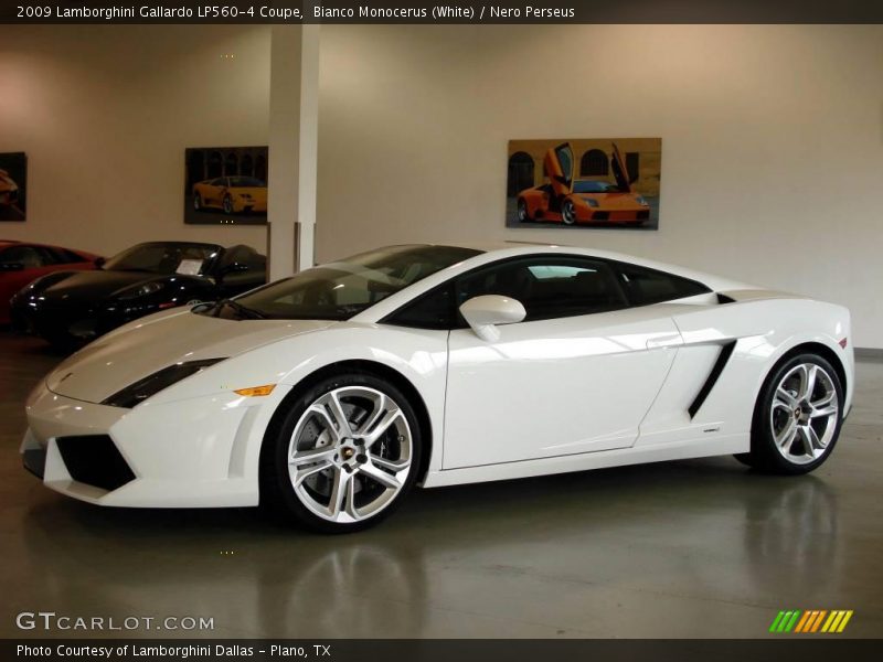 Bianco Monocerus (White) / Nero Perseus 2009 Lamborghini Gallardo LP560-4 Coupe