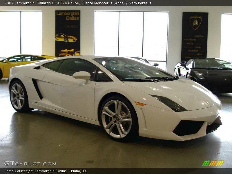 Bianco Monocerus (White) / Nero Perseus 2009 Lamborghini Gallardo LP560-4 Coupe