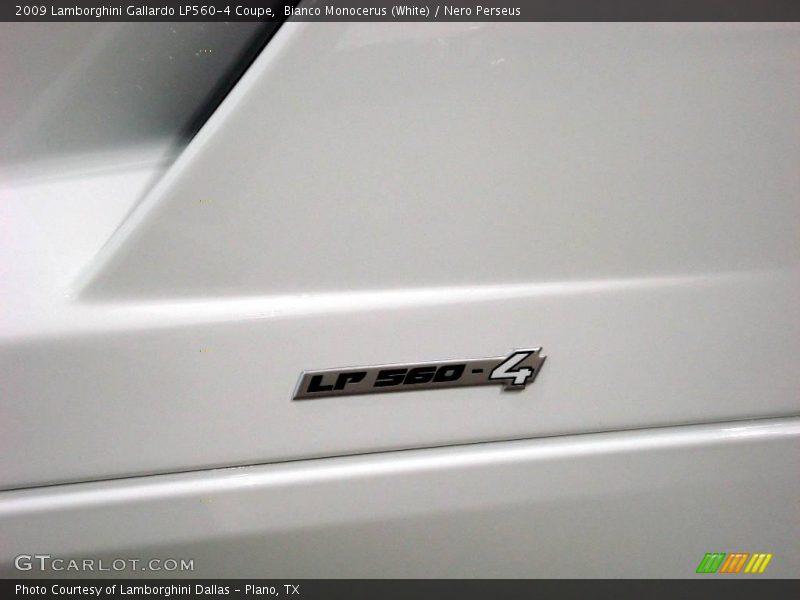 Bianco Monocerus (White) / Nero Perseus 2009 Lamborghini Gallardo LP560-4 Coupe
