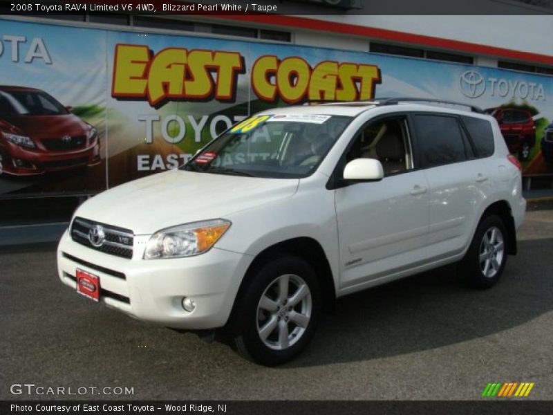 Blizzard Pearl White / Taupe 2008 Toyota RAV4 Limited V6 4WD