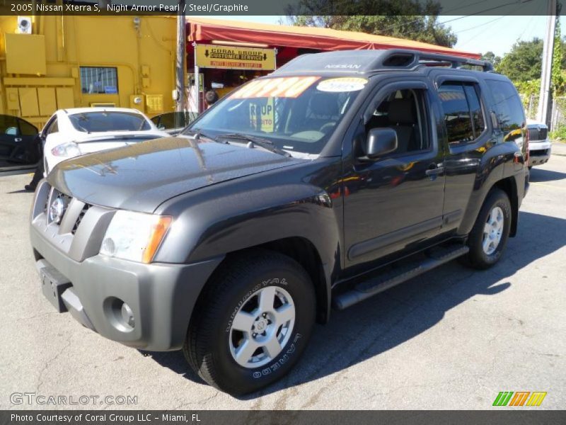 Night Armor Pearl / Steel/Graphite 2005 Nissan Xterra S