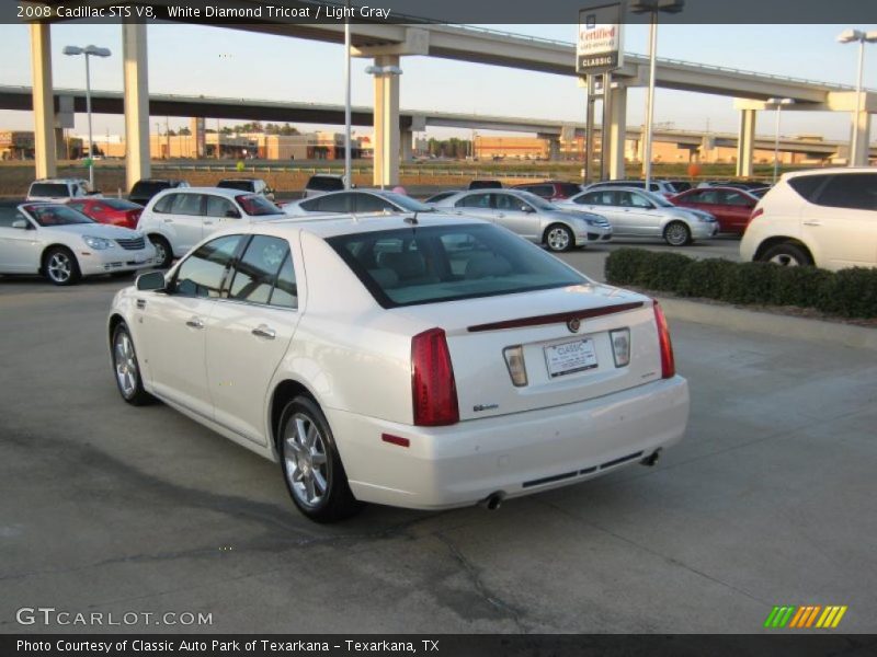 White Diamond Tricoat / Light Gray 2008 Cadillac STS V8